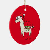 Llama Kerstmis Kinder Cute Funny Keramisch Ornament (Rechts)