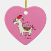 Llama Kerstmis Kinder Cute Funny Keramisch Ornament (Voorkant)