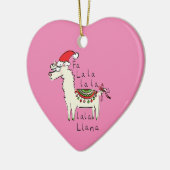 Llama Kerstmis Kinder Cute Funny Keramisch Ornament (Links)