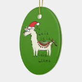 Llama Kerstmis Kinder Cute Funny Keramisch Ornament (Links)