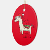Llama Kerstmis Kinder Cute Funny Keramisch Ornament (Links)