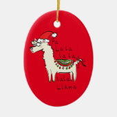 Llama Kerstmis Kinder Cute Funny Keramisch Ornament (Voorkant)