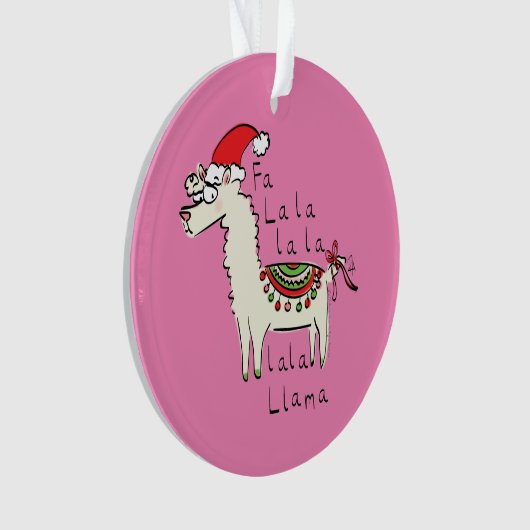 Llama Kerstmis Kinder Cute Funny Ornament (voorkant)