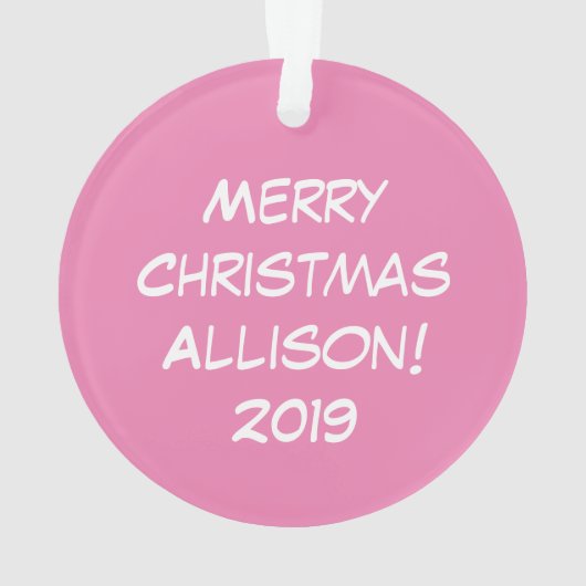 Llama Kerstmis Kinder Cute Funny Ornament (achterkant)