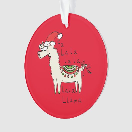 Llama Kerstmis Kinder Cute Funny Ornament (voorkant)