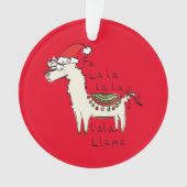 Llama Kerstmis Kinder Cute Funny Ornament (voorkant)