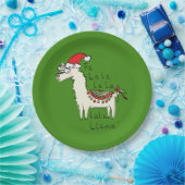 Llama Kerstmis Kinder Cute Funny Papieren Bordje (Feest)