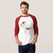 Llama Kerstmis Kinder Cute Funny T-shirt (Voorkant volledig)