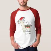 Llama Kerstmis Kinder Cute Funny T-shirt (Voorkant)