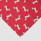 Llama Kerstmis Kinder Cute Funny Tissuepapier (Detail)