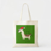 Llama Kerstmis Kinder Cute Funny Tote Bag (Voorkant)