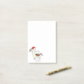 Llama Kerstmis Kinderen Schattig Grappig Post-it® Notes (Op bureau)