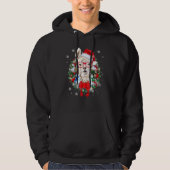 Llama Kerstmis met schilderende versiering Pa Hoodie (Voorkant)