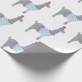 Llama kerstthema cadeaupapier (Hoek)