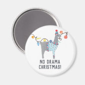 Llama kerstthema magneet (Voorkant / Achterkant)