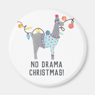 Llama kerstthema magneet