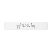 Llama kerstthema uitnodigingen wikkel (Vlak)