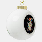Llama Kerstverlichting Lelijke Kersttrui Vakantie Keramische Bal Ornament (Links)