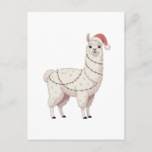Llama Kerstverlichting Stevige Dieren Liefhebber A Uitnodiging Briefkaart (Voorkant)