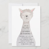 Llama Kids Birthday | Alpaca Farm Animal Party Kaart (Voorkant)