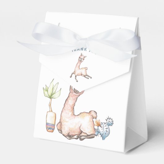 Llama Kids Birthday Party Bedankdoosjes (Voorkant Zijde)