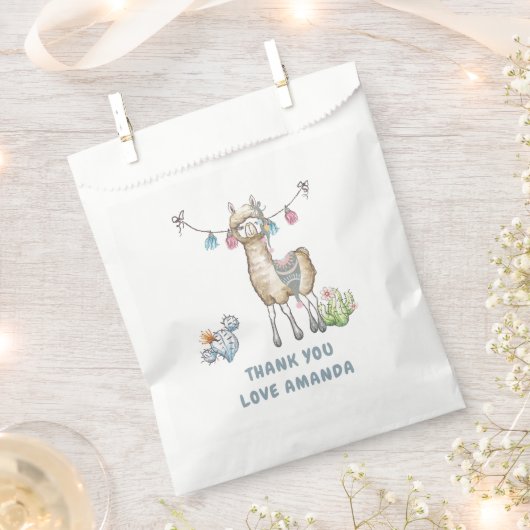 Llama Kids Birthday Party Bedankzakje (Geknipt)
