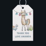 Llama Kids Birthday Party Cadeaulabel<br><div class="desc">Cute Llama Birthday Party gift labels die aan uw gebeurtenisspecificaties kunnen worden aangepast.</div>