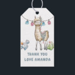 Llama Kids Birthday Party Cadeaulabel<br><div class="desc">Cute Llama Birthday Party gift labels die aan uw gebeurtenisspecificaties kunnen worden aangepast.</div>