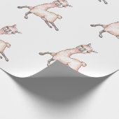 Llama Kids Birthday Party Cadeaupapier (Hoek)