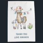 Llama Kids Birthday Party Medium Cadeauzakje<br><div class="desc">Cute Llama Birthday Party-cadeautassen die op je gebeurtenissenspecificaties kunnen worden afgestemd.</div>