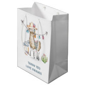 Llama Kids Birthday Party Medium Cadeauzakje (Voorkant Gekanteld)