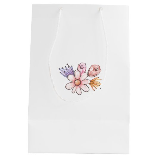 Llama Kids Birthday Party Medium Cadeauzakje (Achterkant)