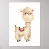 Llama-kinderkamerposter Kinderkamerdecoratie Poster (Voorkant)