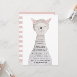 Llama Kinderverjaardag Alpaca Boerderij Dierenfe Kaart