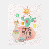 Llama kleine inktpastei schattige waterverf fleece deken (Voorkant)