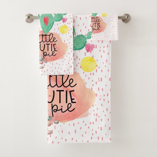 Llama kleine inktpasteien kleurige waterverf cactu bad handdoek (Insitu)