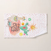 Llama kleine inktpasteien kleurige waterverf cactu bad handdoek (Handdoek)