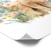 Llama kwekerij Decor Kind Wall Art Meisje Waterver Poster (Hoek)