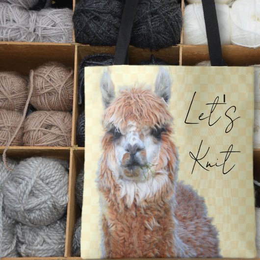 Llama Laat Ons Breien Tote Bag