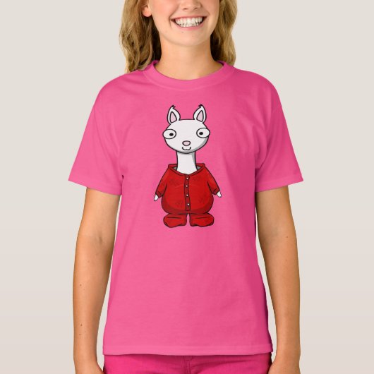 llama lama rode pajama shirt (Voorkant)