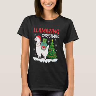 Llama lamazing kerstpyjama's voor kerstfeest H T-shirt