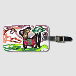 Llama Lazy Bagagelabel