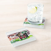 Llama Lazy Glazen Onderzetter (Schuin)