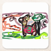 Llama Lazy Kartonnen Onderzetters (Voorkant)