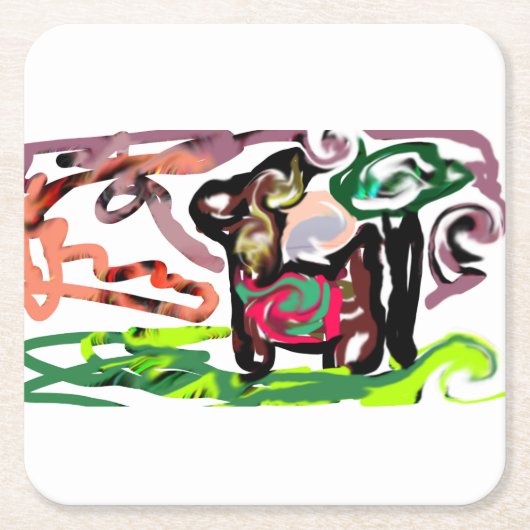 Llama Lazy Kartonnen Onderzetters (Voorkant)