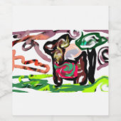 Llama Lazy Wijn Etiket (Enkel label)