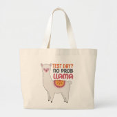 Llama-leraar Gift-testdag? Geen Prob Llama Gift Grote Tote Bag (Voorkant)