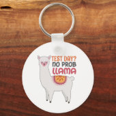 Llama-leraar Gift-testdag? Geen Prob Llama Gift Sleutelhanger (Voorkant)