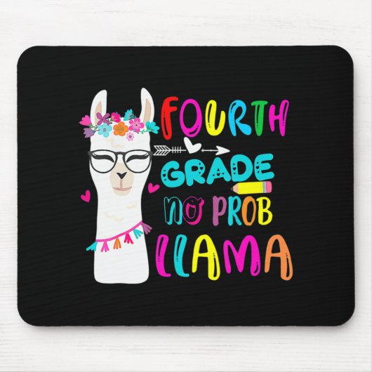 Llama-leraar in de vierde klas muismat (Voorkant)