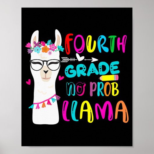 Llama-leraar in de vierde klas poster (Voorkant)